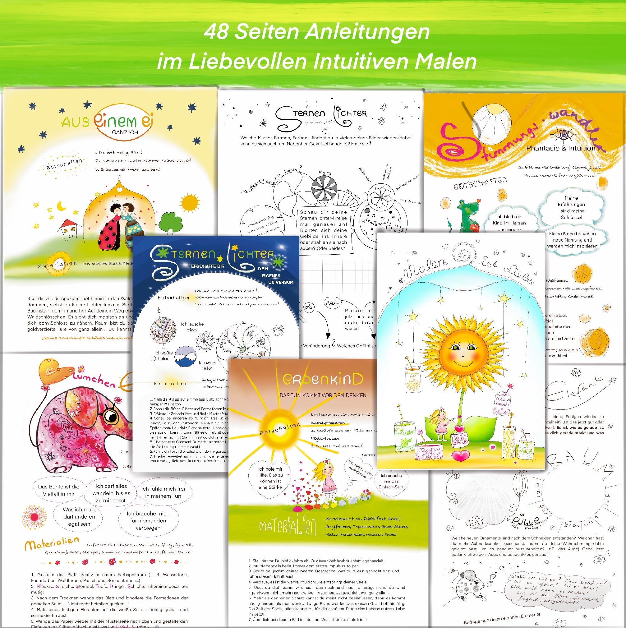 Übungen im Set für intuitives Malen
