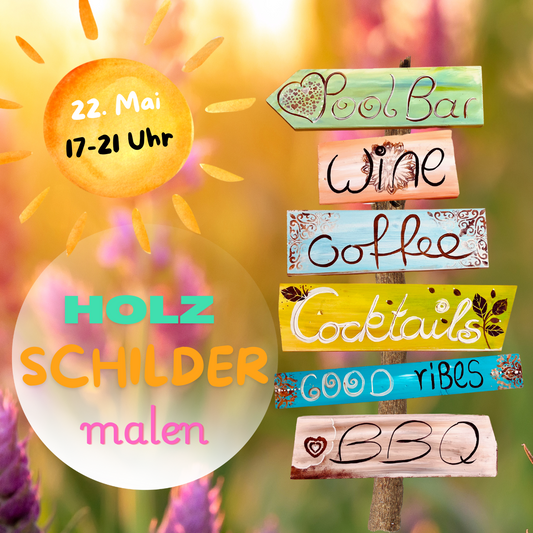 HOLZWEGWEISER bemalen - Gartenkunst mit Acryl
