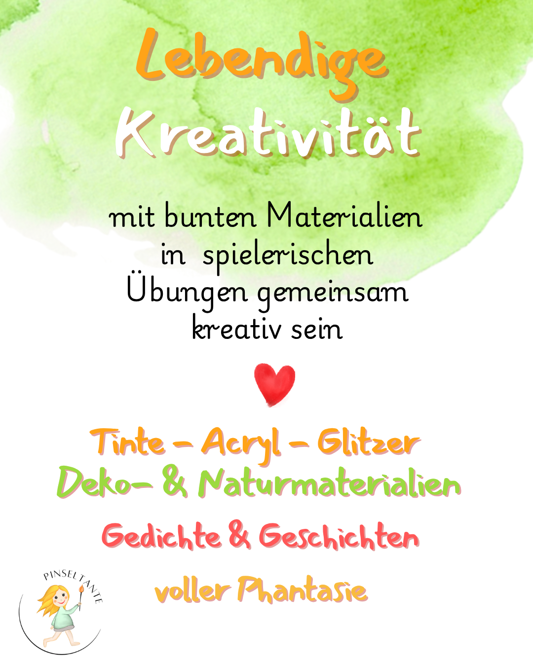 Themen für Mutter KindWorkshop PINSELTANTE Nürnberg / Fürth / Oberasbach