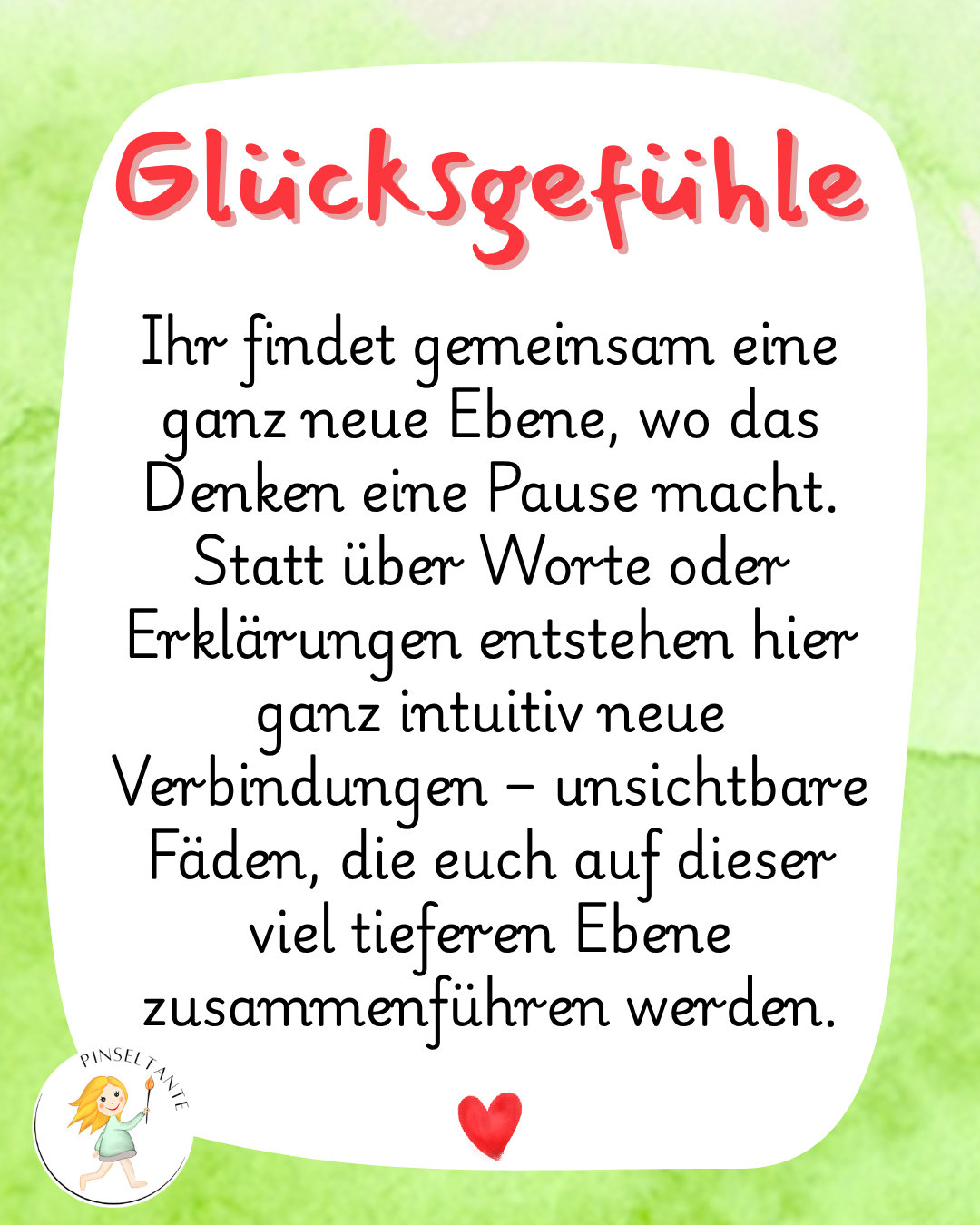 Erklärung, was bedeutet Glück für Kinder zum Malkurs am 9. Januar 2027 bei PINSELTANTE